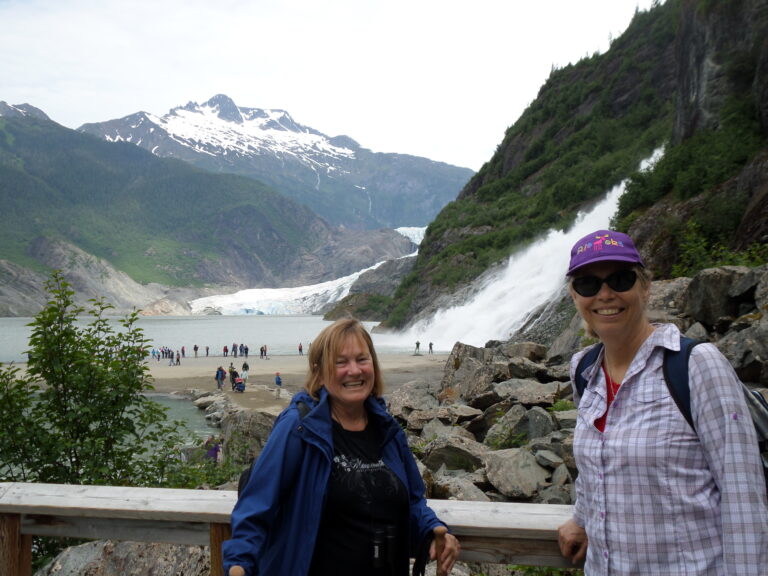 Mendenhall glacier and waterfall | Alaska Retreat