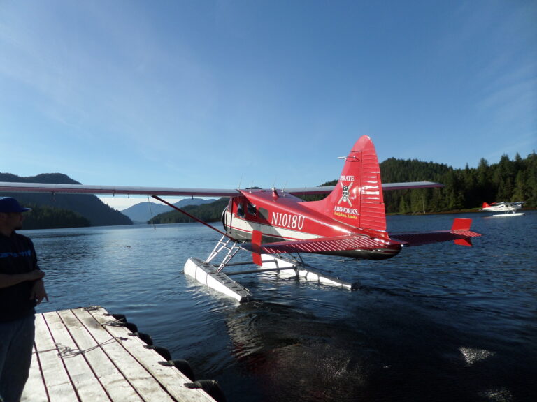 Arriving on a seaplane | Alaska Retreat